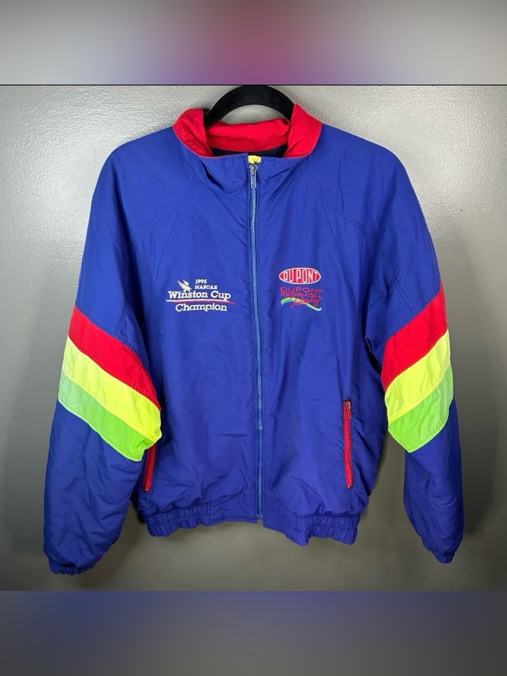 Vintage 1995 NASCAR Jeff Gordon Winston Cup  Champion Quilted Jacket Size Large